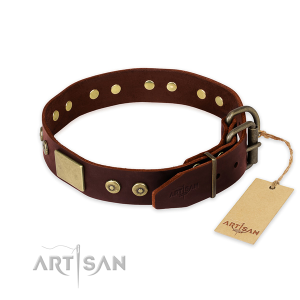 Rust-proof hardware on comfortable wearing dog collar