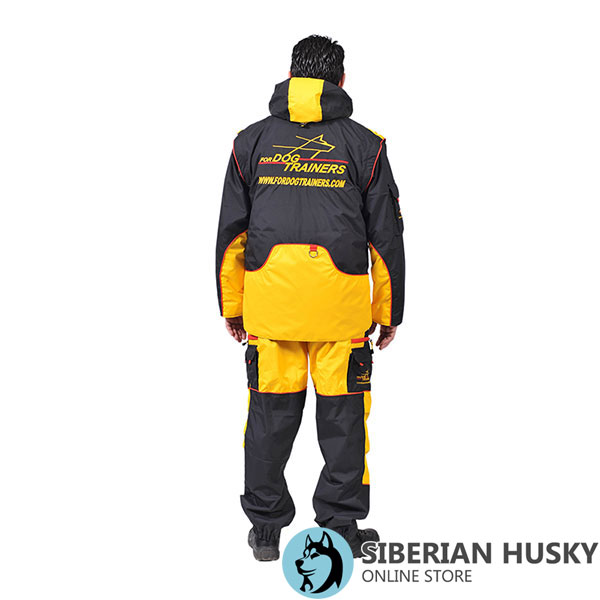 Membrane Material Training Bite Suit with a Number of Pockets