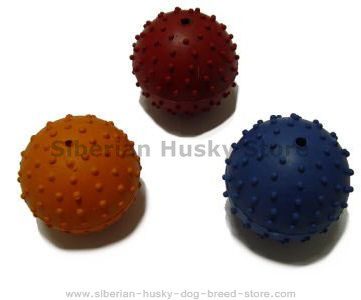 Rubber Squeaky Ball Dog Toy - 2 1/3 inch (6 cm)